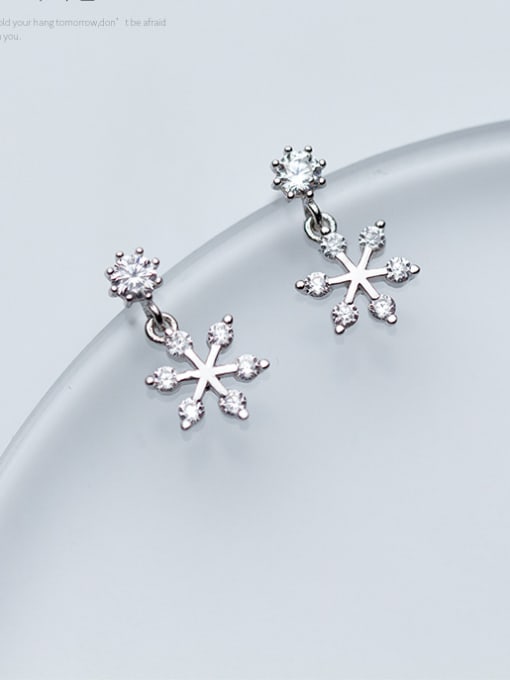 Rosh Christmas jewelry:Sterling Silver with snowflakes and sweet ear studs 0