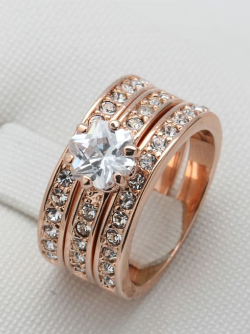 ZK Three Layer Hot Selling Copper Ring with Zircons 1