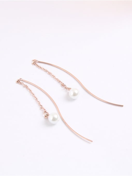 GROSE Lovely Artificial Pearl Line Earrings 1