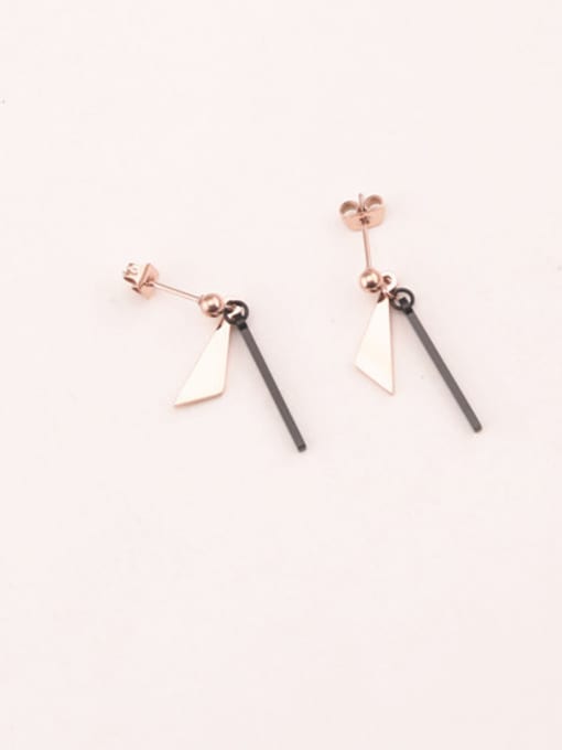 GROSE Diamond Shaped Titanium Drop Earrings 0