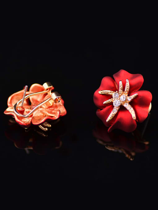 Wei Jia Fashion Personalized Starfish Cubic Rhinestones Alloy Earrings 1