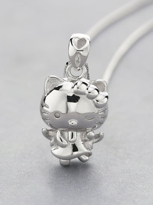 One Silver Cat Shaped Pendant 3