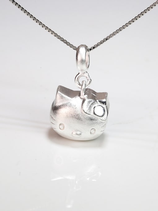 Peng Yuan 925 Silver Simple Tiny Hello Kitty Pendant 0