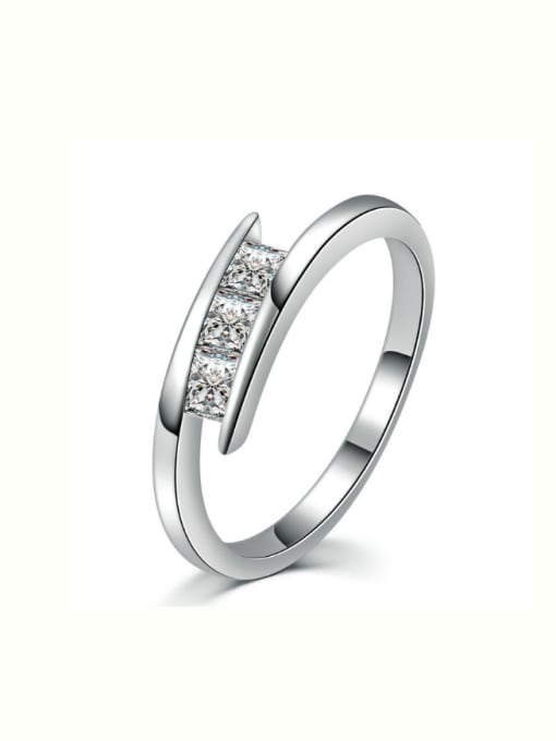 ZK Hot Selling Noble Simple Women Ring with Zircons 0