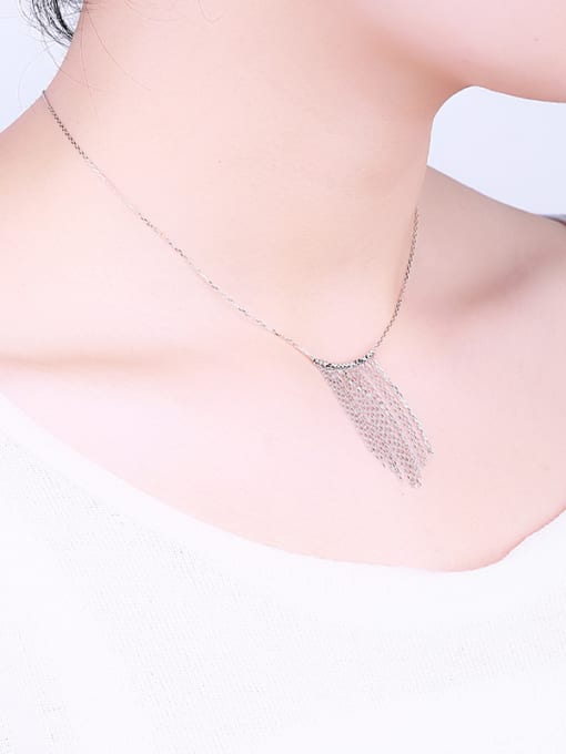 One Silver 925 Silver Tassel Necklace 1