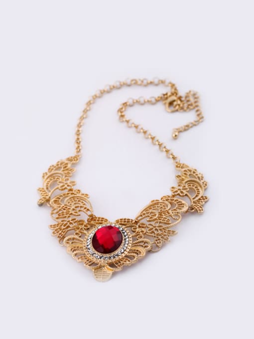 KM Retro Hollow Flower Necklace 0