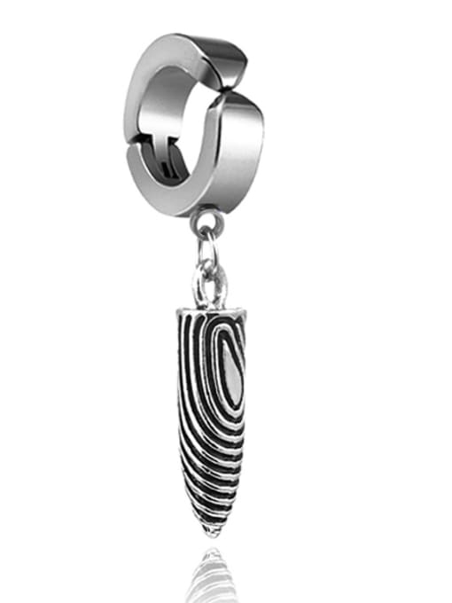 ear clip bullet Stainless Steel With Fashion Irregular bullet Stud Earrings