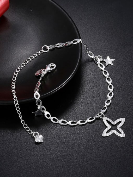 OUXI Simple Hollow Stars Women Anklet 2