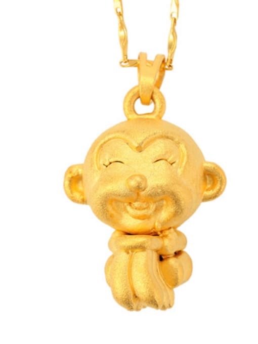 A Personalized Little Monkey Gold Plated Pendant