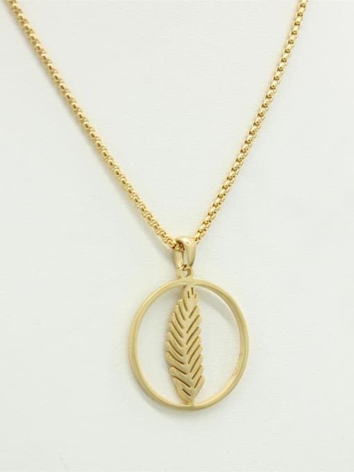 XIN DAI Lovely Round Feather Sweater Necklaces