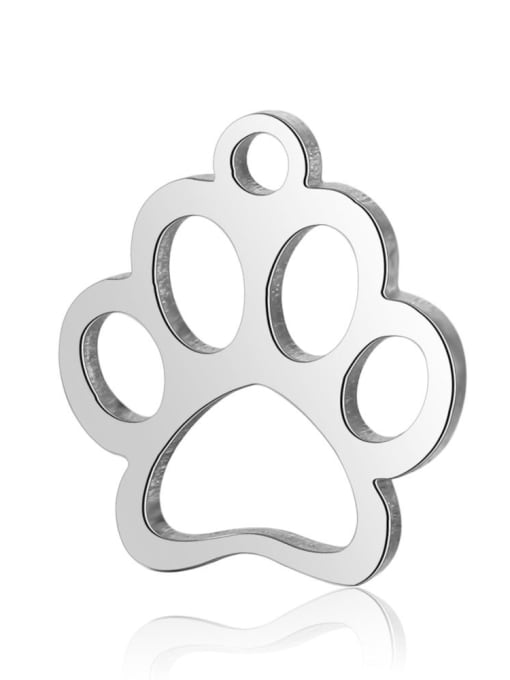 FTime Stainless Steel With Cute Irregular Dog'paw Charms 0