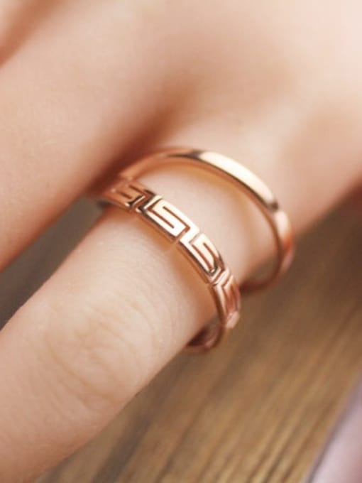 GROSE Women Rose Gold Plated Open Ring 1