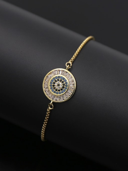 Golden Copper  Turquoise Adjustable Bracelet