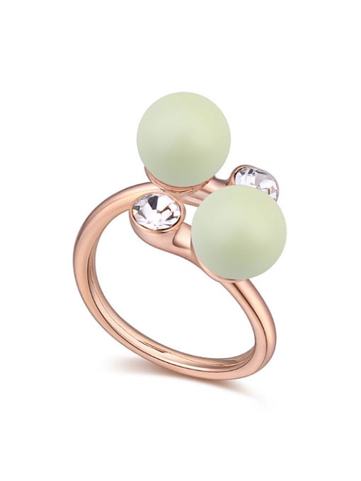 QIANZI Chanz using austrian elements in Austria pearl ring edge jewelry with you