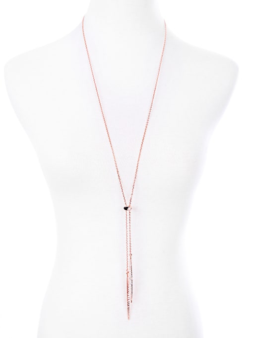 KM Simple Willow-shaped Alloy Necklace 1