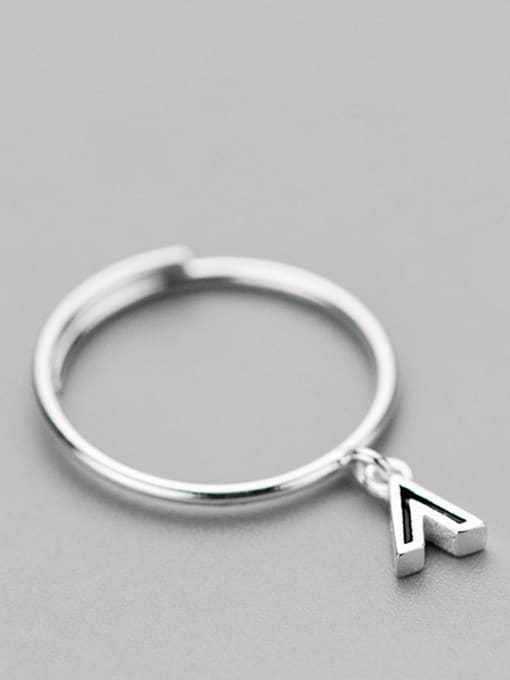 Rosh Elegant Letter V Shaped S925 Silver Enamel Ring 1