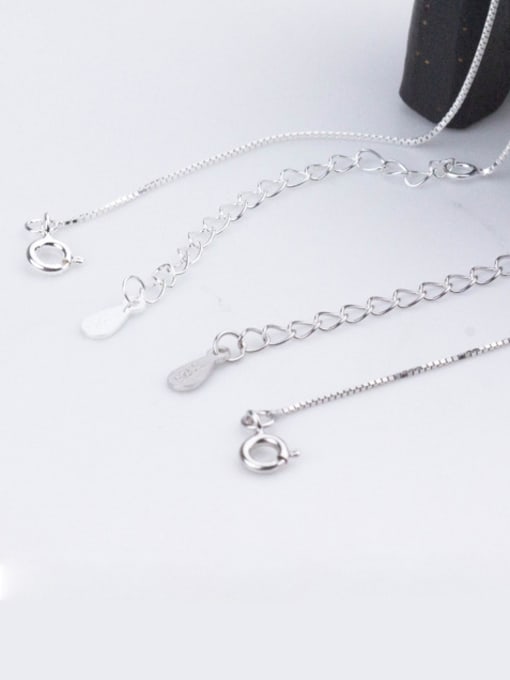 FAN 925 Sterling Silver With Silver Plated box chain 40cm-45cm 0