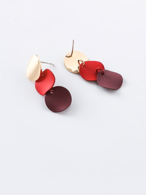 Girlhood Alloy With Gold Plated Simplistic Round Drop Earrings 0