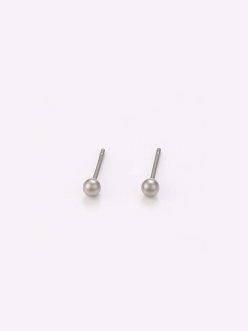 XP Titanium Steel Simple Trendy Tiny Globule stud Earring 0