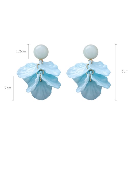Girlhood Alloy With Acrylic  Personality Multi-layered petals  Drop Earrings 4