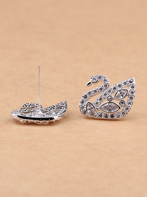 Qing Xing Cartoon Zircon Sterling Silver European And Classic stud Earring 3