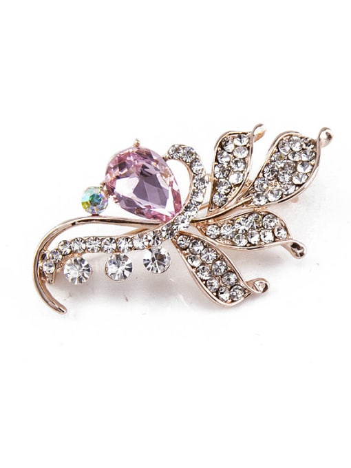 Inboe new 2018 2018 2018 2018 2018 2018 2018 Rose Gold Plated Crystals Brooch 5