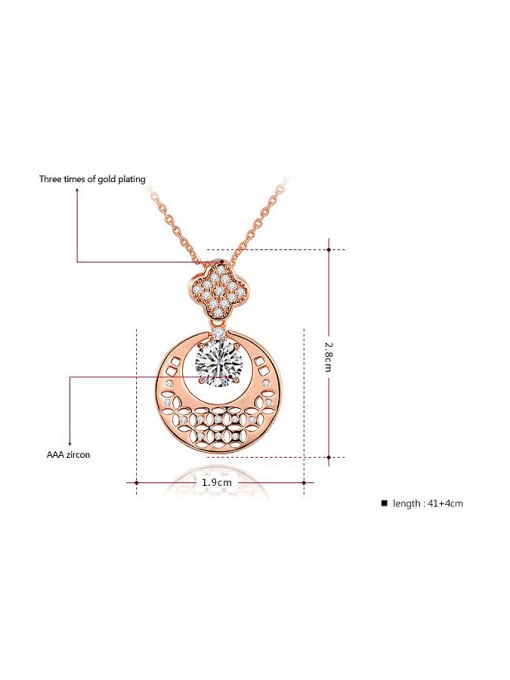 Ronaldo Creative Rose Gold Plated Geometric Shaped AAA Zircon Two Pieces Jewelry Set 1