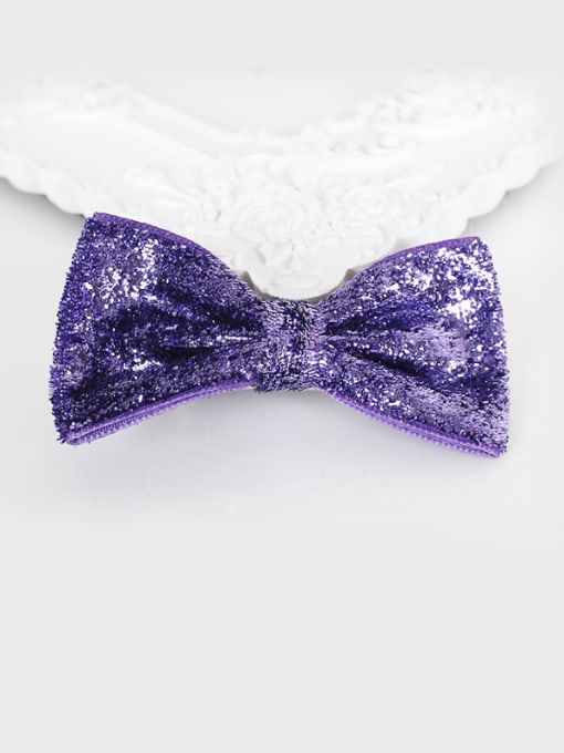 Purple 2018 Glitter Bow Hair clip