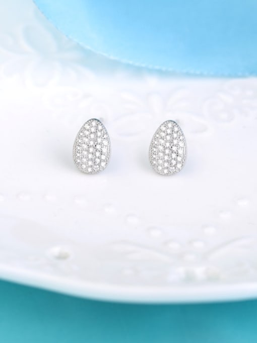 kwan Lovely Personality Stud Earrings with Zircons 1