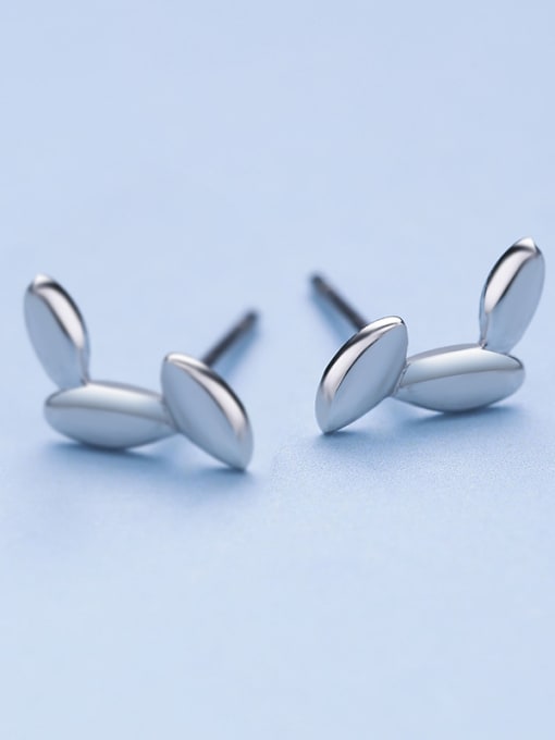 One Silver Women 925 Silver Leaf-shaped cuff earring 2