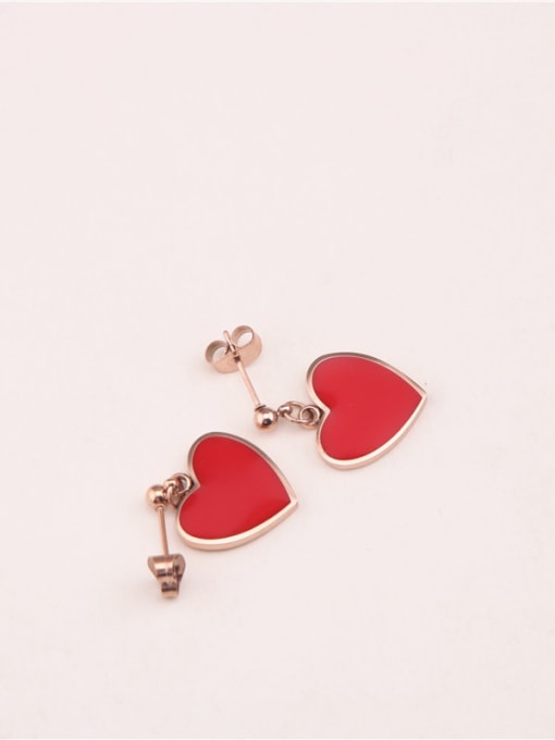 GROSE Heart-shape Sweet Drop Earrings 2