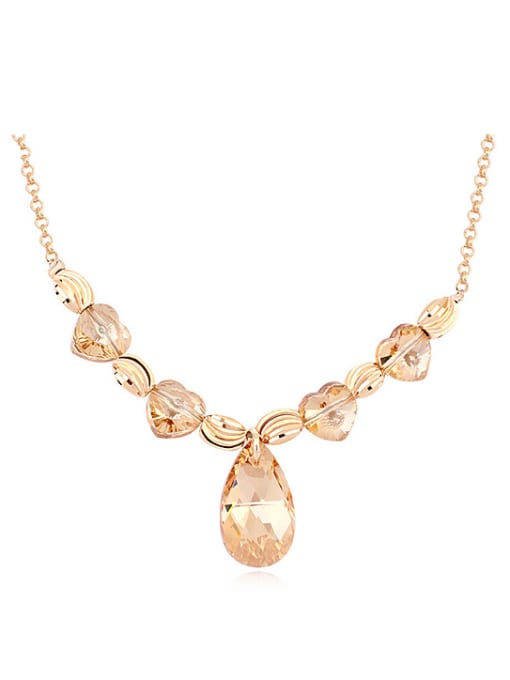 QIANZI Fashion Clear austrian Crystal Alloy Necklace 0