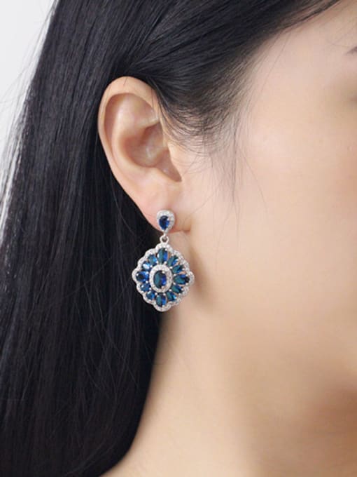 L.WIN Fashion Flower Drop Chandelier earring 1