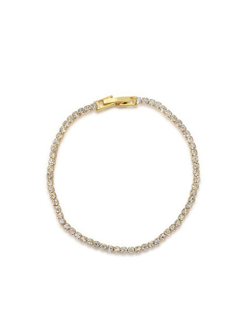 18k Gold Shimmering 18K Gold Plated Austria Crystal Bracelet