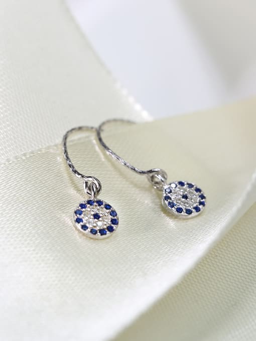 Peng Yuan 925 Silver Simple Evil's Eyes Earrings 2