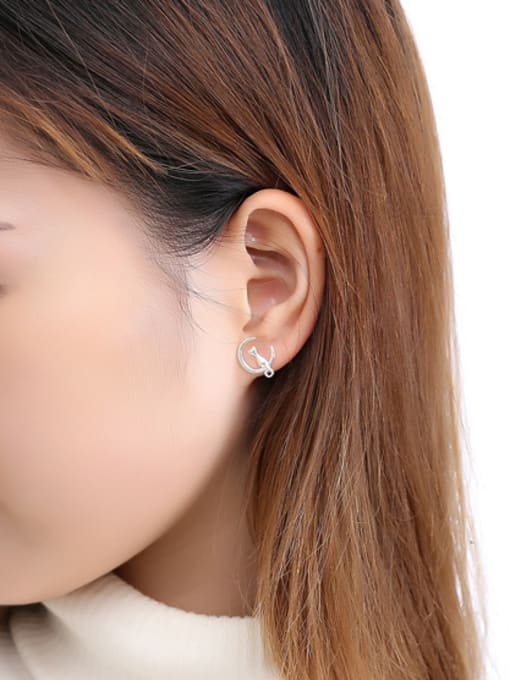 Peng Yuan Moon Kitten Stud cuff earring 1