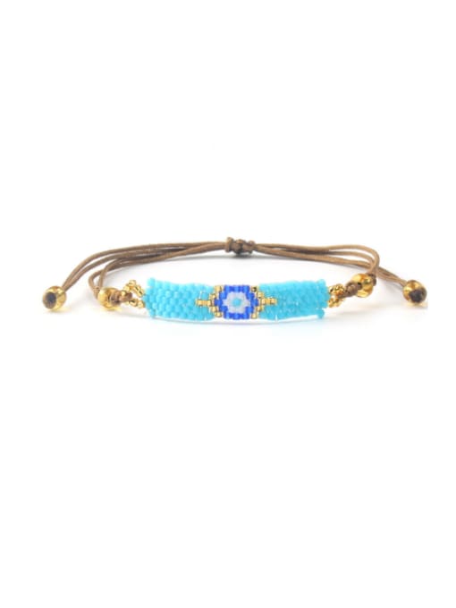 HB597-A Woven Glass Beads Fashion Adjustable Bracelet