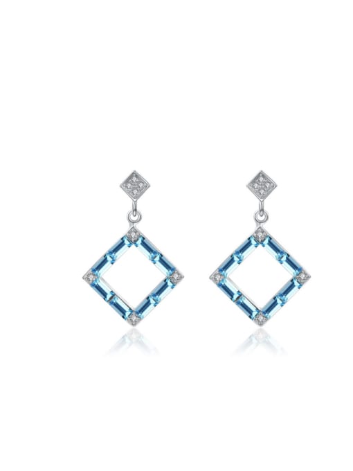 kwan New Hollow Diamond Shaped Classical Drop Earrings