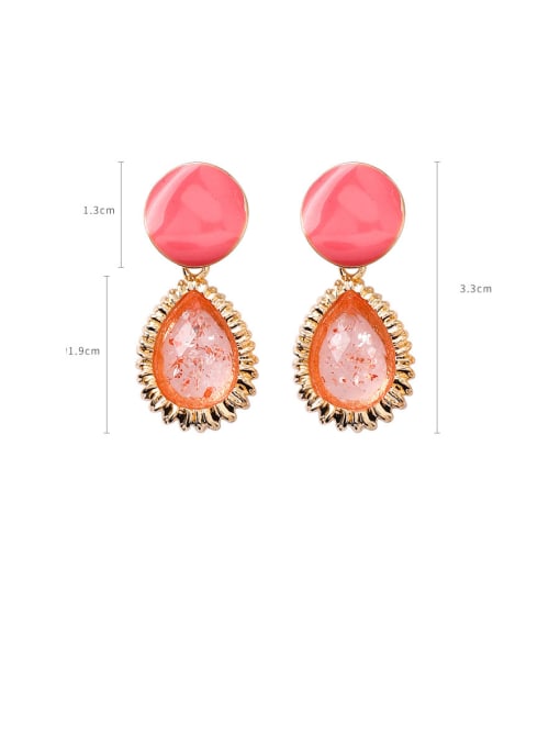 Girlhood Alloy With Rose Gold Plated Fashion Water Drop Drop Earrings 3