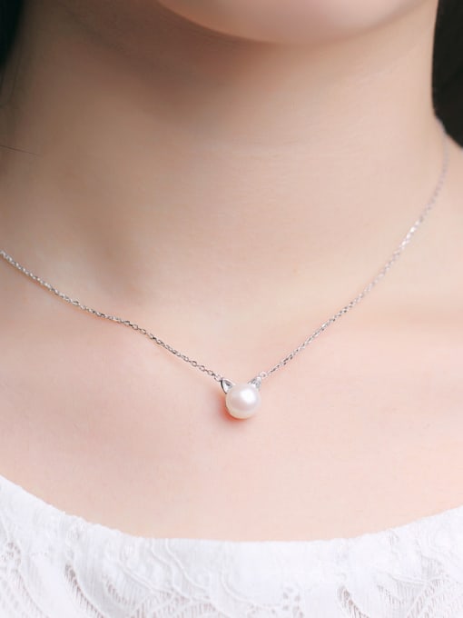 Peng Yuan 2018 Fashion Freshwater Pearl Silver Necklace 1