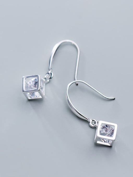 Rosh 925 Sterling Silver With Platinum Plated Fashion Geometric Hook Earrings 2