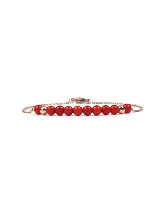 KSB1150R-F Red Agate Fashion Sweetly Women Stretch Bracelet