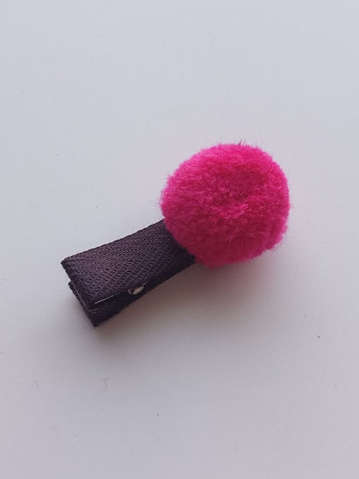 70502B Rose Red Color Ball Hair clip