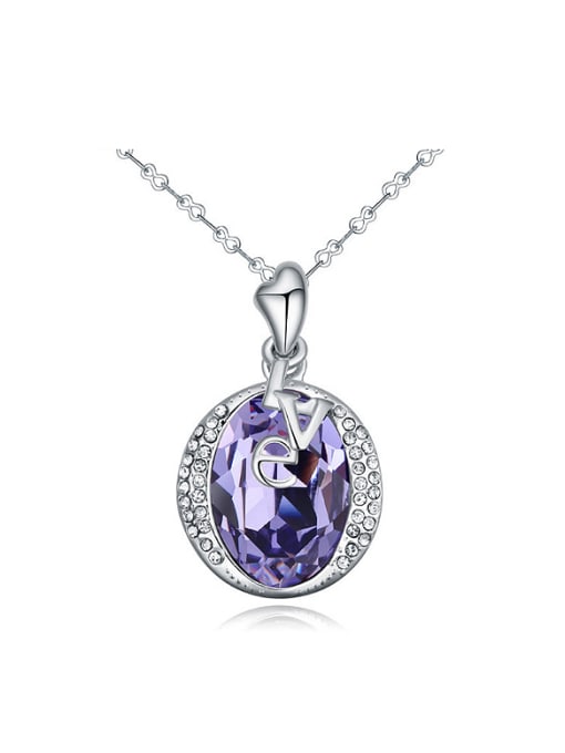 QIANZI Fashion austrian Crystals-accented Pendant Alloy Necklace 0
