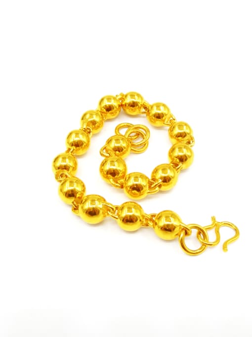 golden Men Delicate Small Beads Bracelet