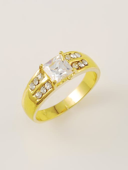 Yi Heng Da Men Personality 24K Gold Plated Shining Rhinestone Ring