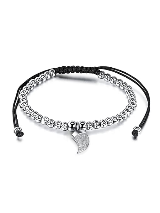 White Fashion Little Horn Beads Adjustable Bracelet