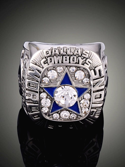 Wei Jia Personalized 1971 American Football Dallas Cowboys Champions Alloy Ring 1