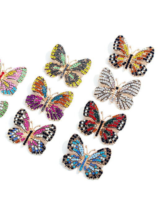 KK Alloy With Rhinestone Fashion Butterfly Brooches 3