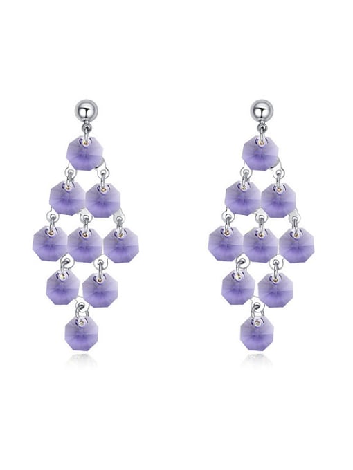 QIANZI Exaggerated Cubic austrian Crystals Alloy Drop Earrings 0